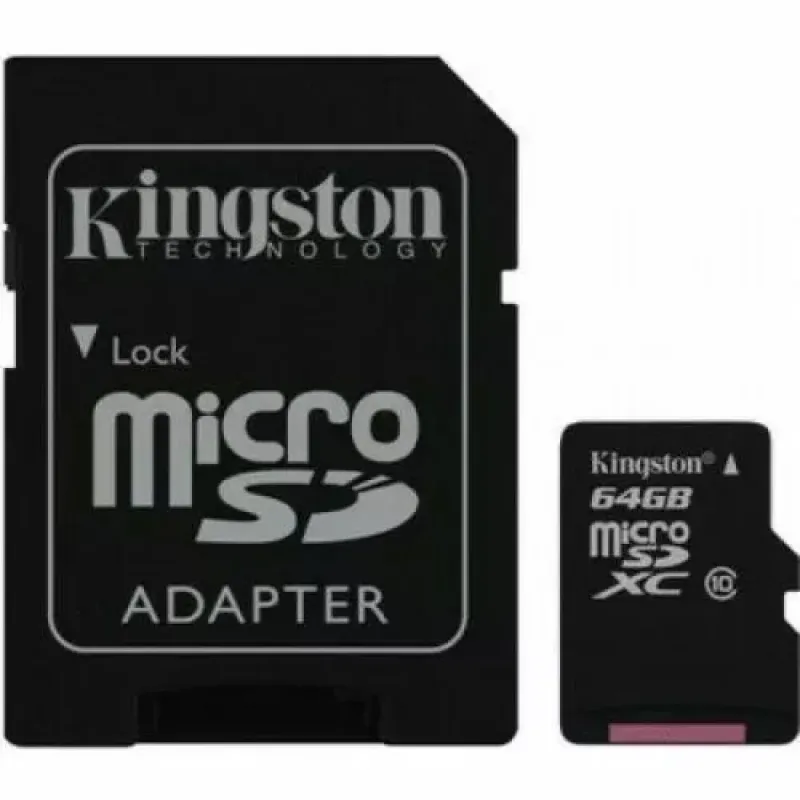 Kingston 64GB microSD Memory Card – Fast Read/Write, Shockproof, Waterproof
