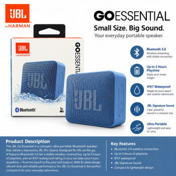 JBL Go Essential Portable Bluetooth Speaker – Compact Wireless Speaker with Powerful Sound
